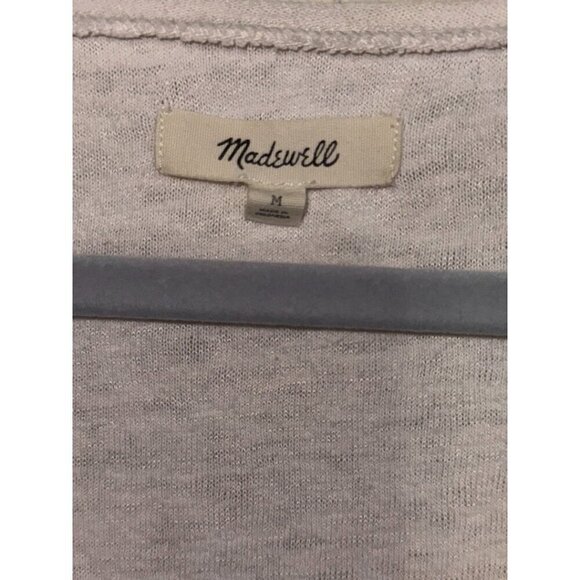 Madewell Whisper Cotton V-Neck Tee Oyster White Size: M - Picture 3 of 3